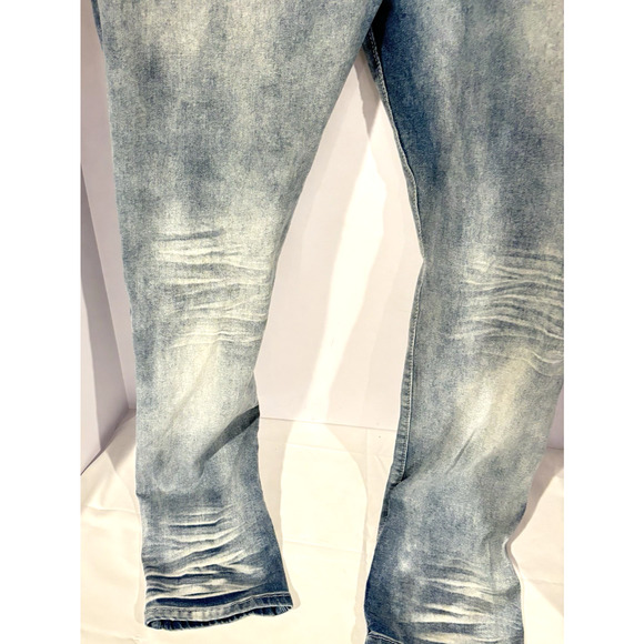 M. Society Politically Incorrect Men's Jeans Distressed Light Denim 40 x 32 Pant - Picture 10 of 16